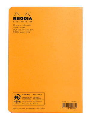 RHODIA Staplebound notebooks A5 lined (orange or black)