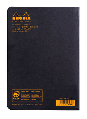 RHODIA Staplebound notebooks A5 lined (orange or black)