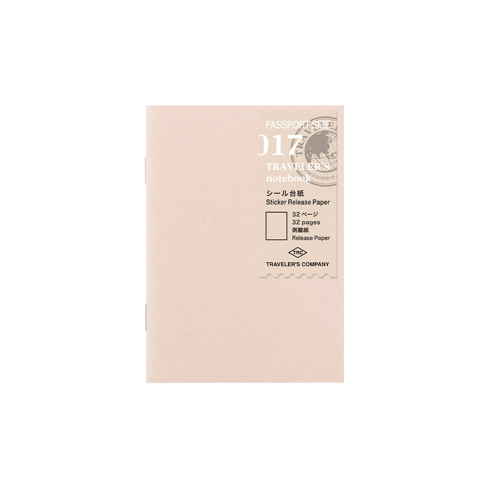 TRAVELER’S COMPANY 017 Sticker Release Paper Refill PP Size