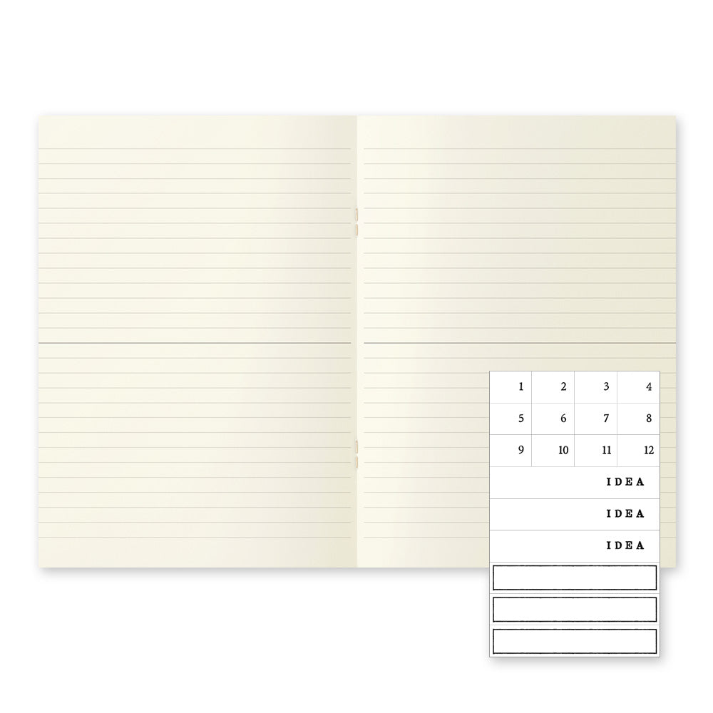 Midori MD A5 Notebook Light- Blank- 3 pack