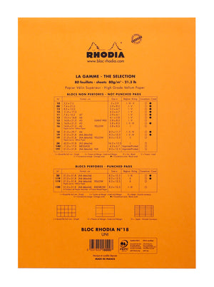 RHODIA Head stapled pad N°18