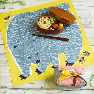 kata kata End Bear Yellow Furoshiki (S)