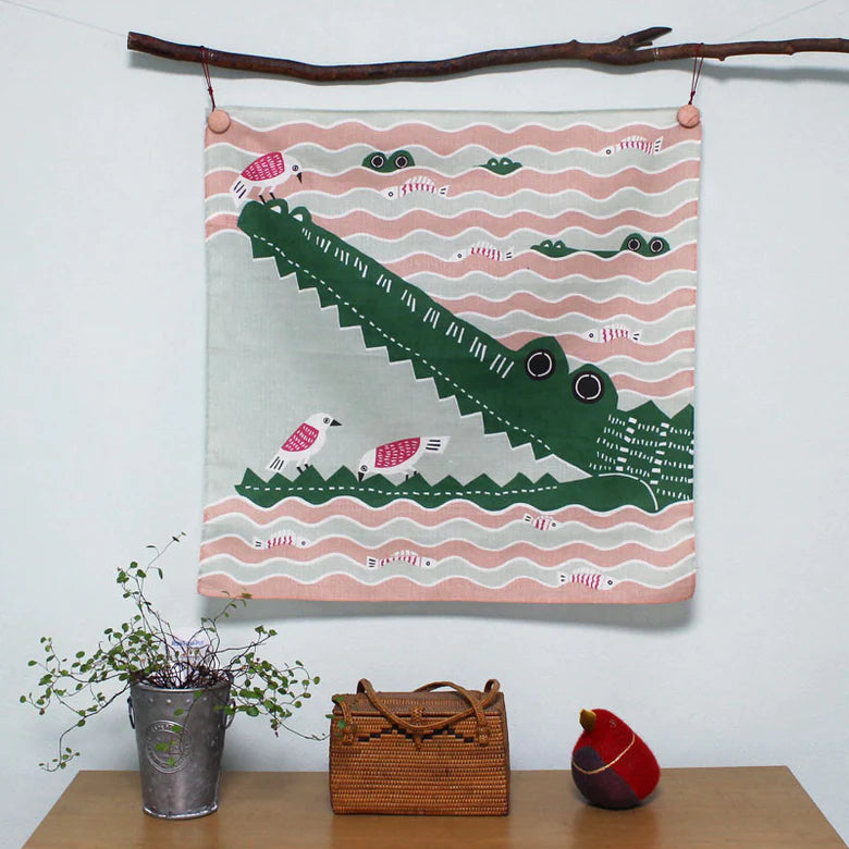 kata kata Crocodile Pink Furoshiki (50)