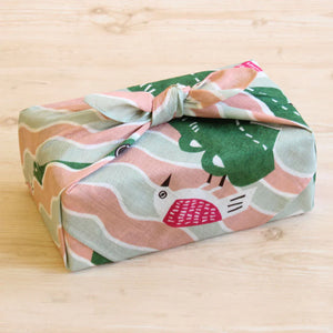 kata kata Crocodile Pink Furoshiki (S)