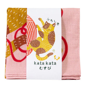 kata kata End cat Yarn Pink Furoshiki (S)