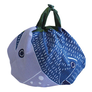 kata kata End Bear and Salmon Green Furoshiki (L)