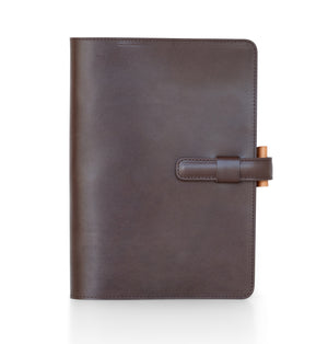 Ateliers Phileas Yokohama Leather A5 Notebook Cover (chocolate/natural)