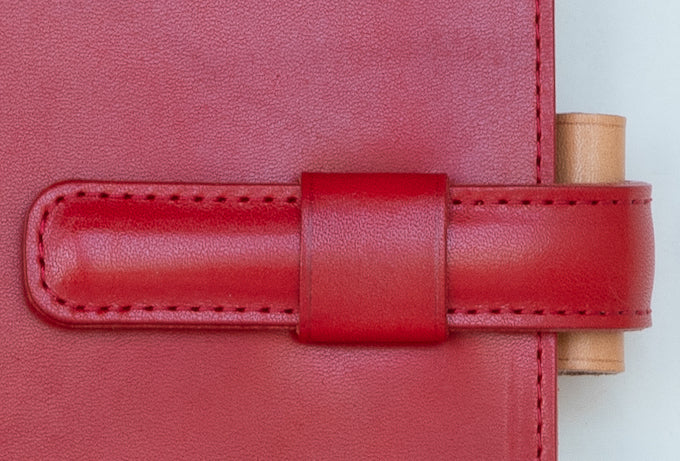 Ateliers Phileas Yokohama Leather A5 Notebook Cover (mandarin red/natural)