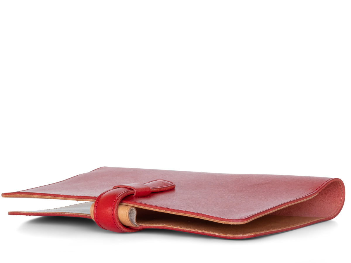 Ateliers Phileas Yokohama Leather A5 Notebook Cover (mandarin red/natural)