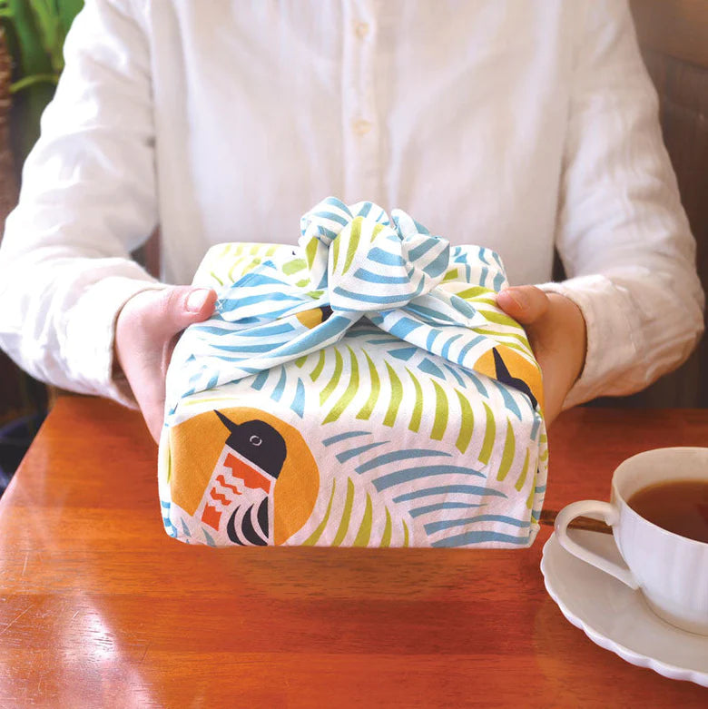 kata kata Cats & Birds Green Furoshiki (45)