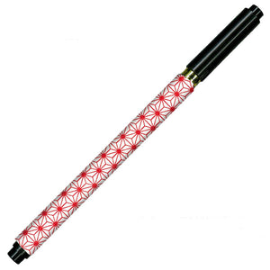 Akashiya Yuzen Japanese Paper Pen Case & Brush Pen (red)