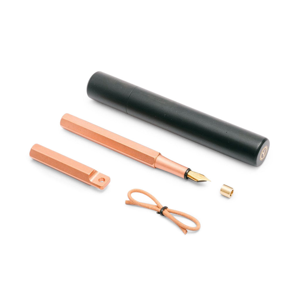 Ystudio Classic Revolve Copper Fountain Pen (portable)