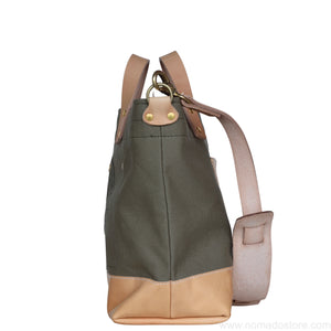 Superior Labor x Nomado Store Engineer Shoulder Bag Compact SE (khaki/leather) - NOMADO Store 