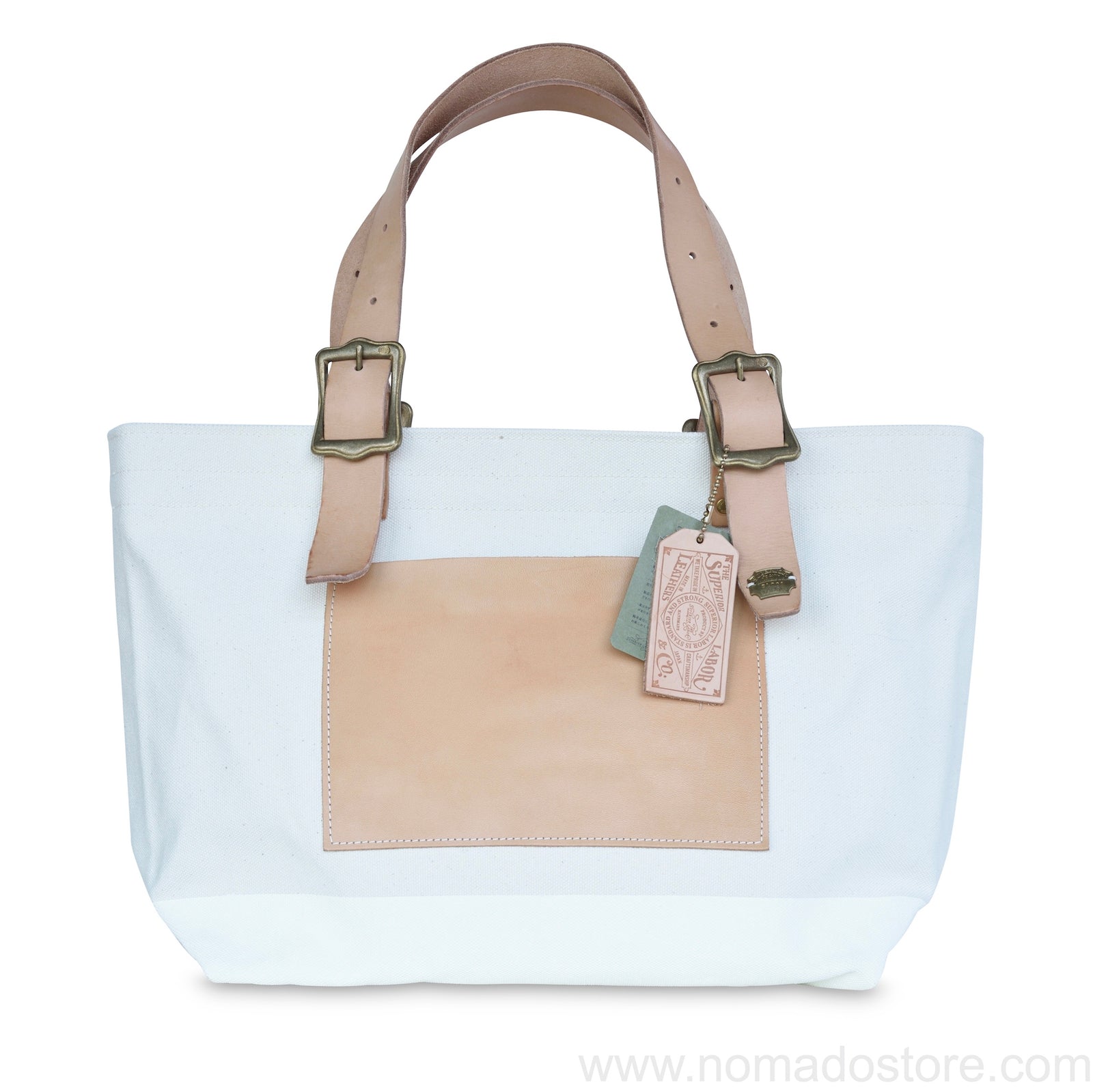 The Superior Labor Engineer Tote bag S natural body white paint - NOMADO Store 