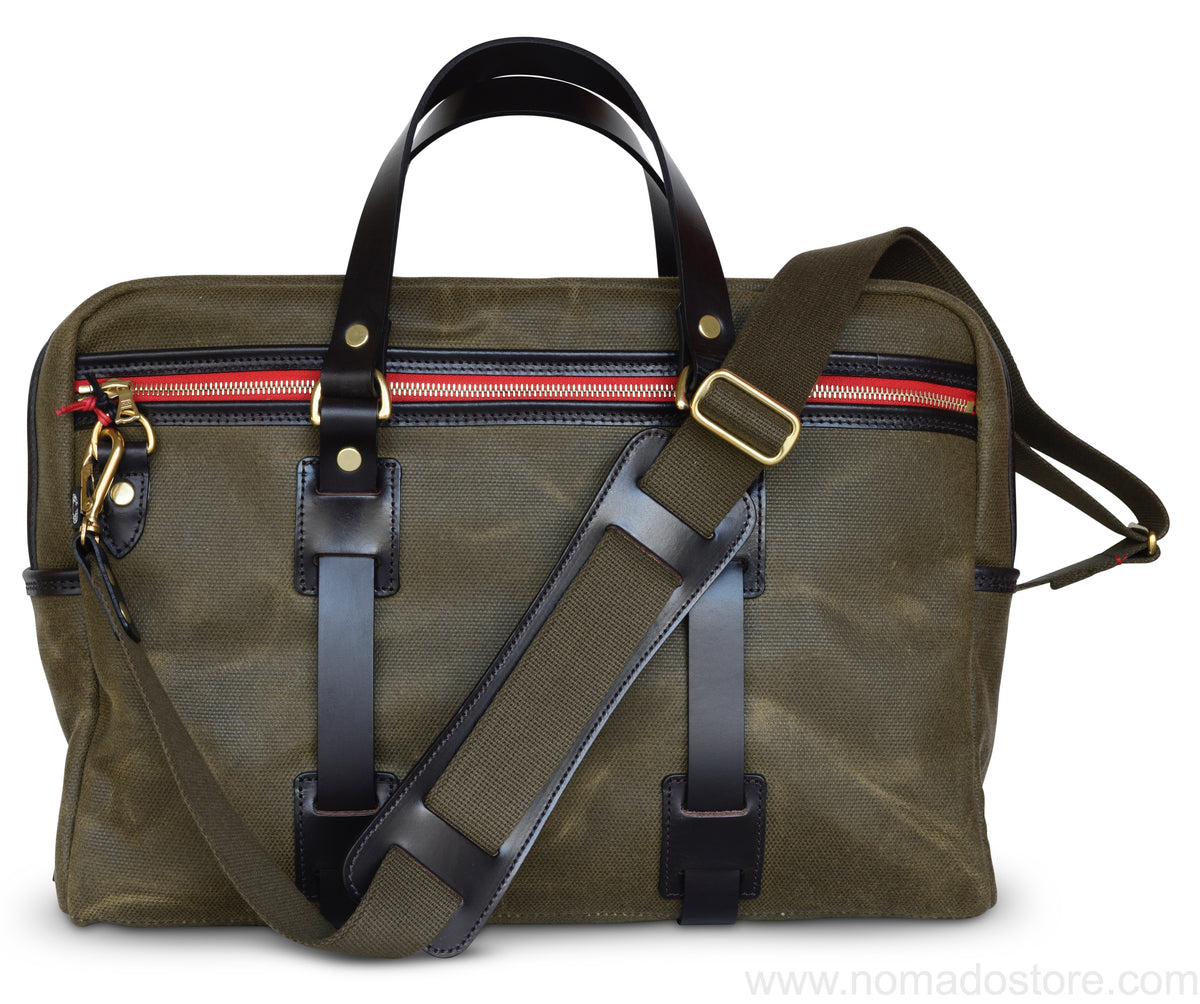 CROOTS VINTAGE CANVAS LAPTOP BAG (Olive) NOMADO Store