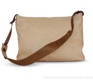 .urukust Leather Shoulder Bag L Beige Oak - NOMADO Store 