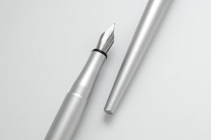 TEN Stationery Origin Fountain Pen (M/F) Silver - NOMADO Store 