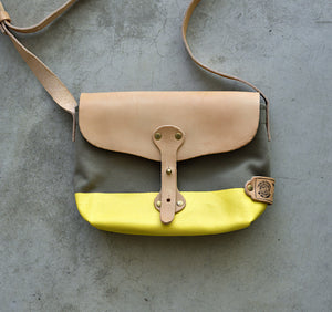 The Superior Labor Paint small Shoulder bag khaki+yellow - NOMADO Store 