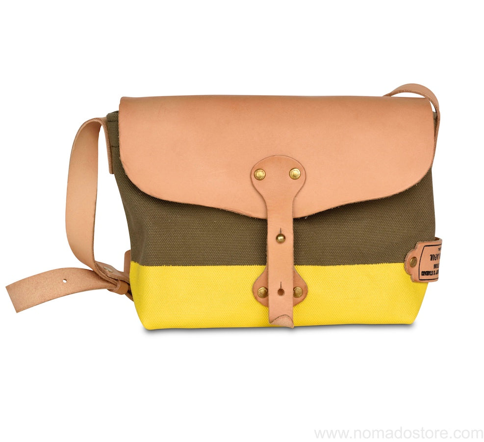 The Superior Labor Paint small Shoulder bag khaki+yellow - NOMADO Store 