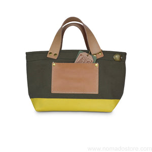 The Superior Labor Engineer Bag Petite Khaki/Yellow paint - NOMADO Store 