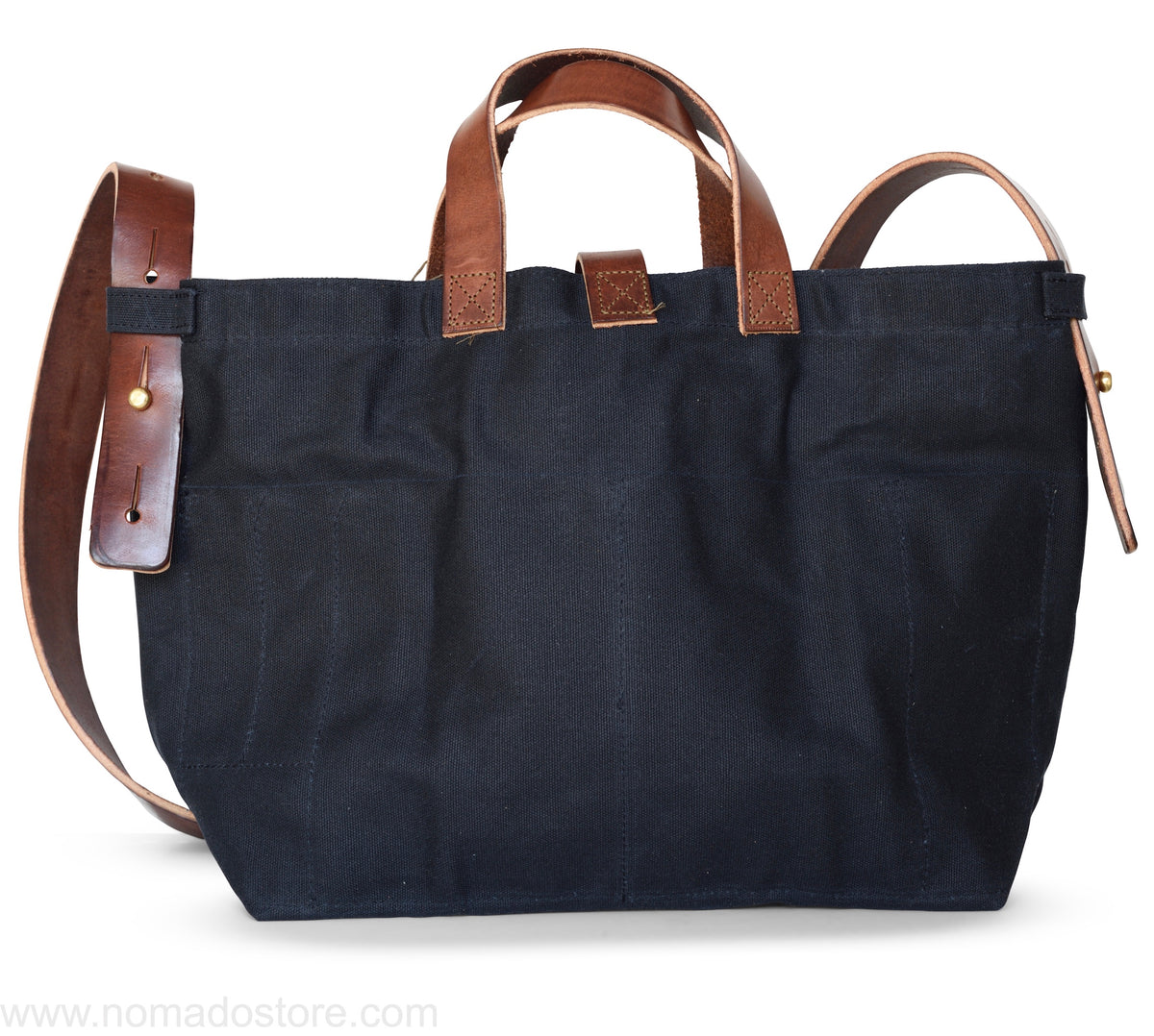 Peg and Awl Waxed Canvas Tote - Coal/Zipper - NOMADO Store 