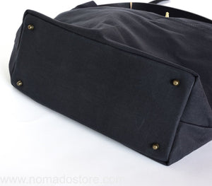 Marineday Fishfly Linen Canvas Shoulder Bag (Black) - NOMADO Store 