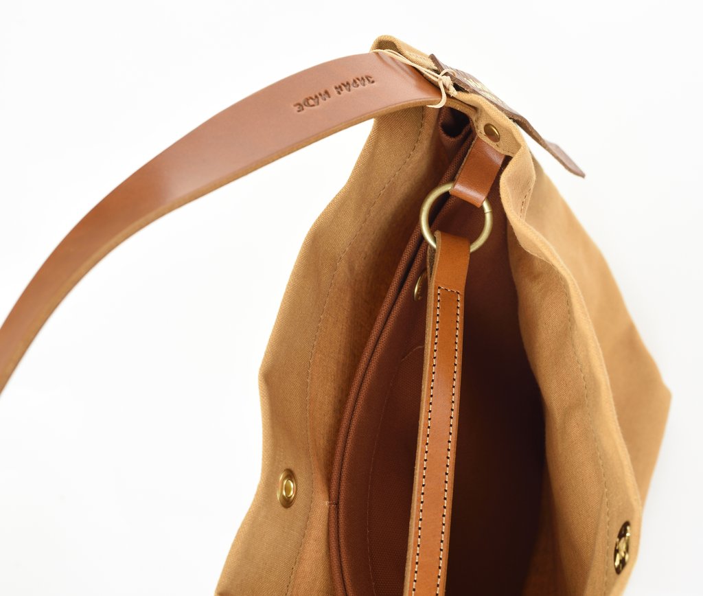 Marineday Fishfly Linen Canvas Shoulder Bag (Mustard) - NOMADO Store 