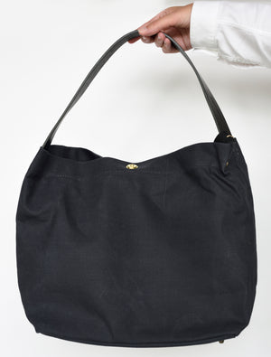 Marineday Minifish Linen Canvas Shoulder Bag (Black) - NOMADO Store 