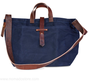 Peg and Awl Large Waxed Canvas Tote - Rook/Zipper - NOMADO Store 