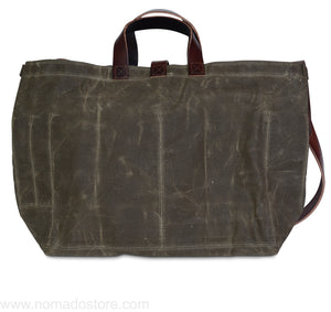 Peg and Awl Large Waxed Canvas Tote - Truffle/Zipper - NOMADO Store 