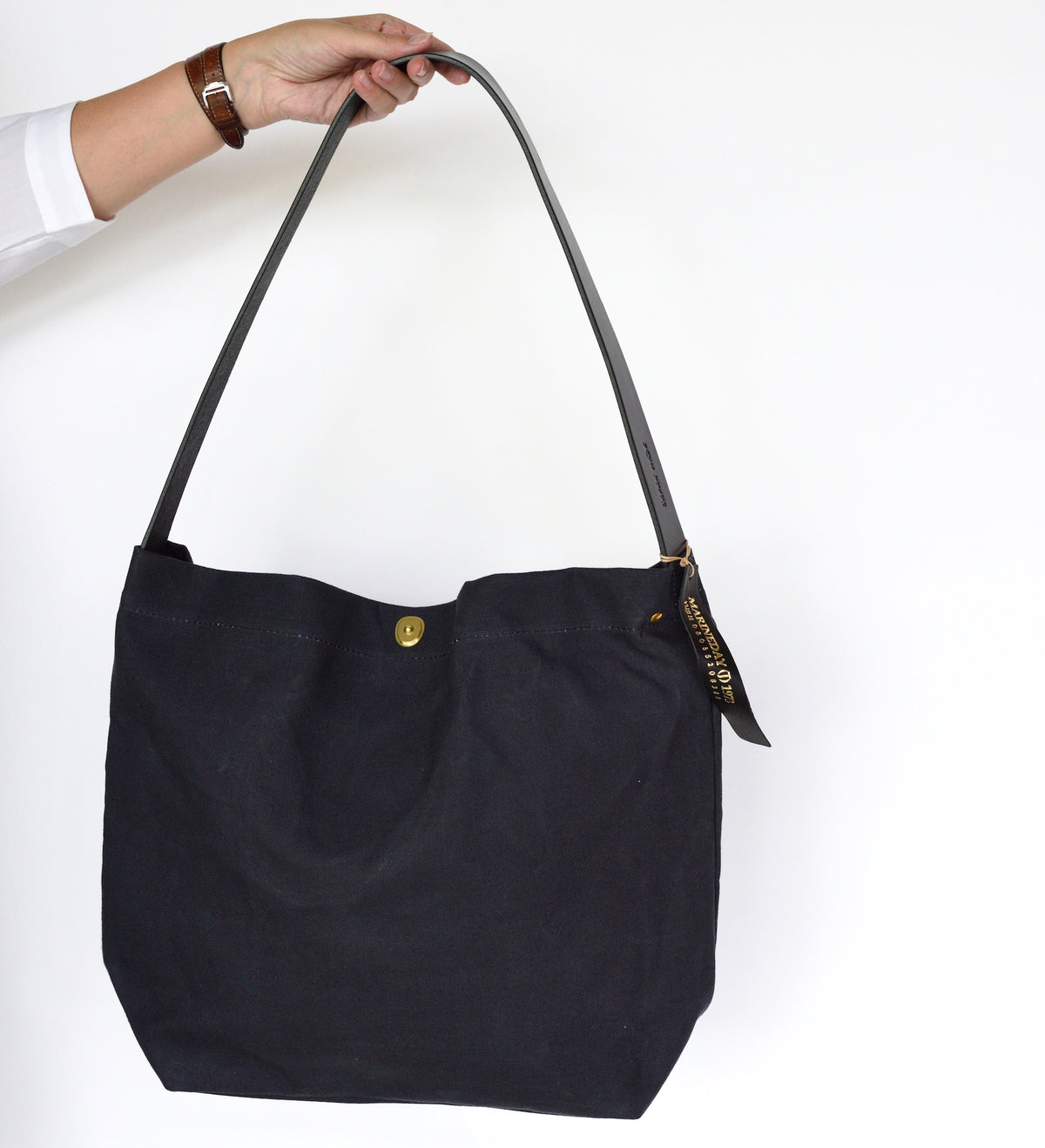 Marineday Fishfly Linen Canvas Shoulder Bag (Black) - NOMADO Store 