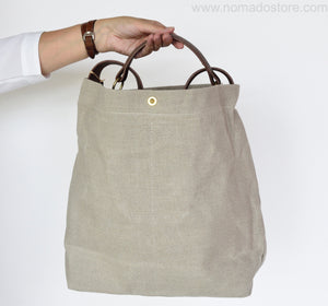 Marineday Fishfly Linen Canvas Shoulder Bag (Natural) - NOMADO Store 