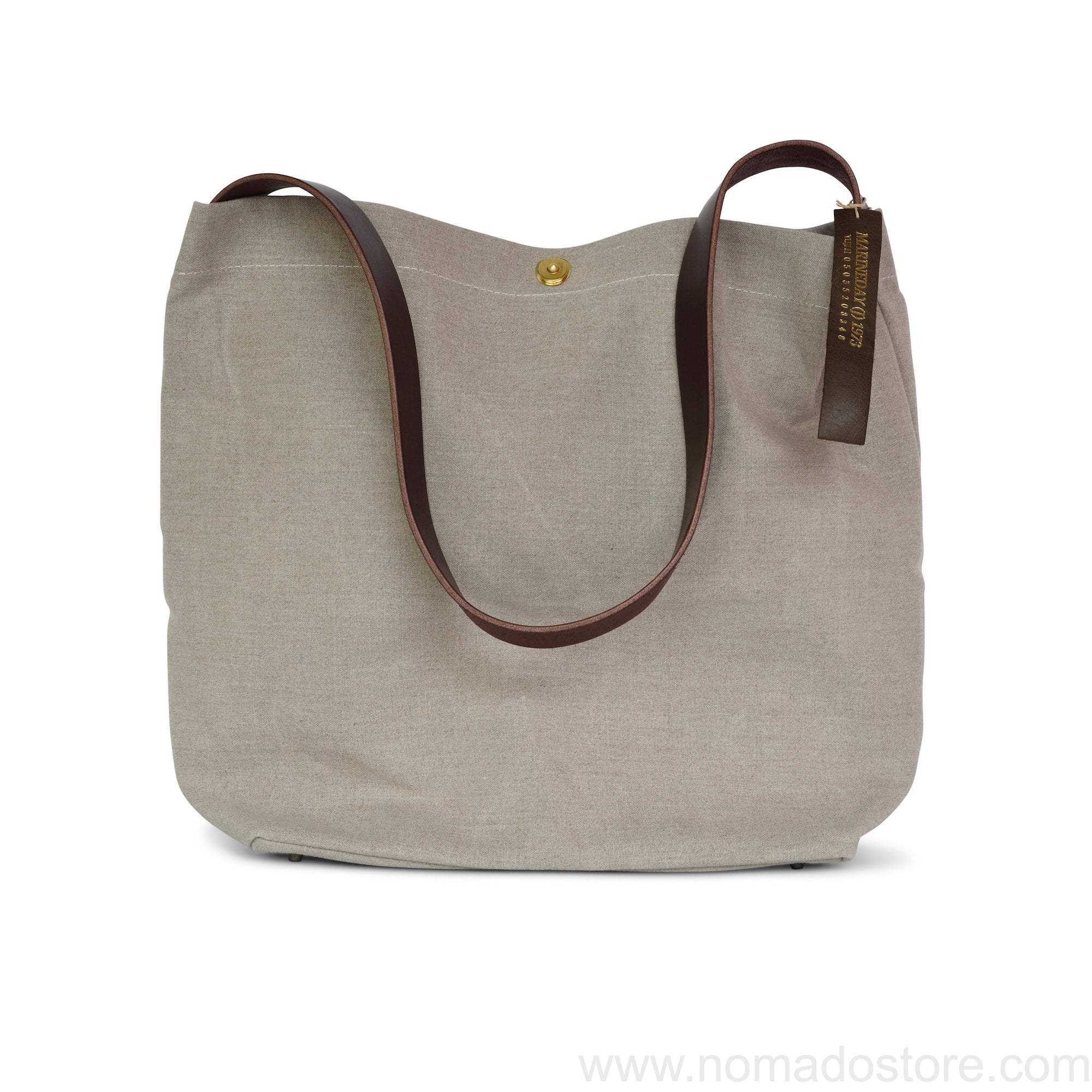 Marineday Fishfly Linen Canvas Shoulder Bag (Natural) - NOMADO Store 
