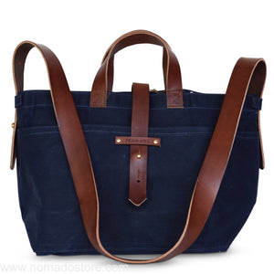 Peg and Awl Waxed Canvas Tote - Rook/Zipper - NOMADO Store 