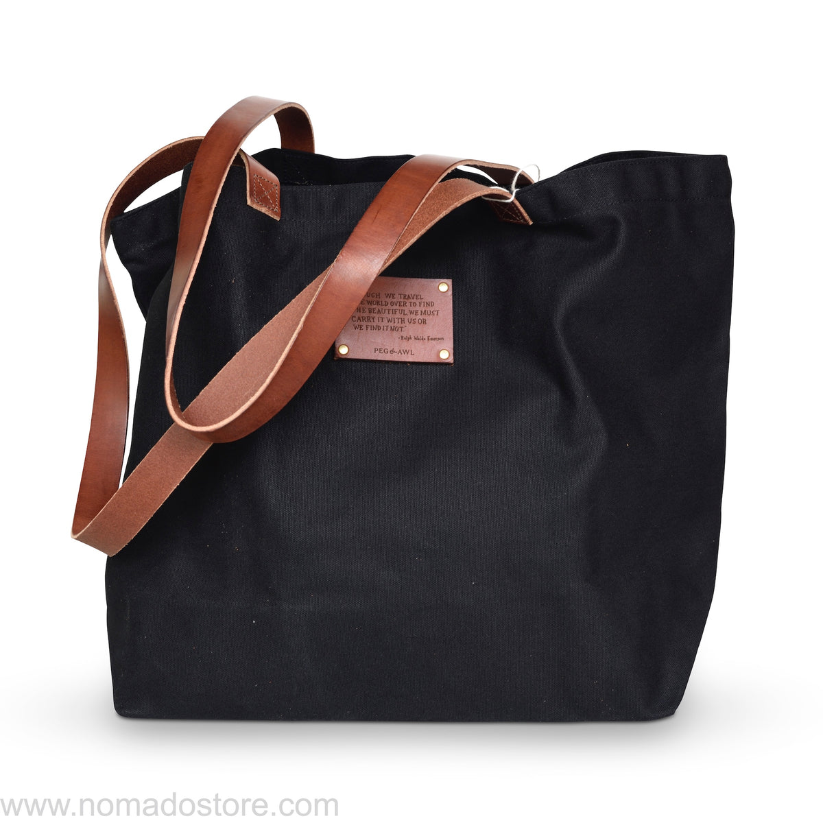 Peg and Awl The Seaside Tote - Brown / Emerson Quote - NOMADO Store 