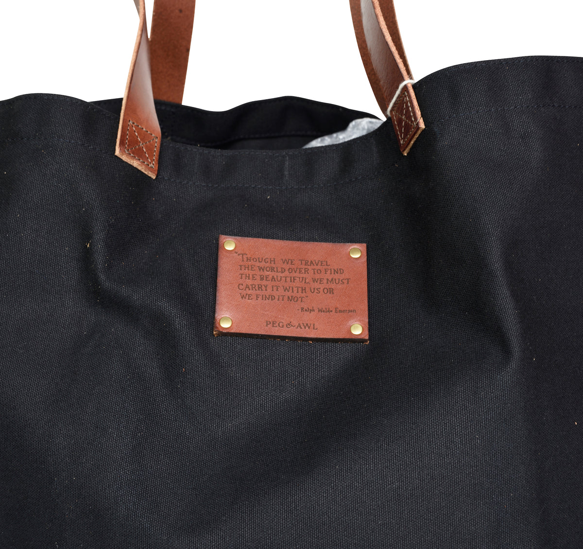 Peg and Awl The Seaside Tote - Brown / Emerson Quote - NOMADO Store 