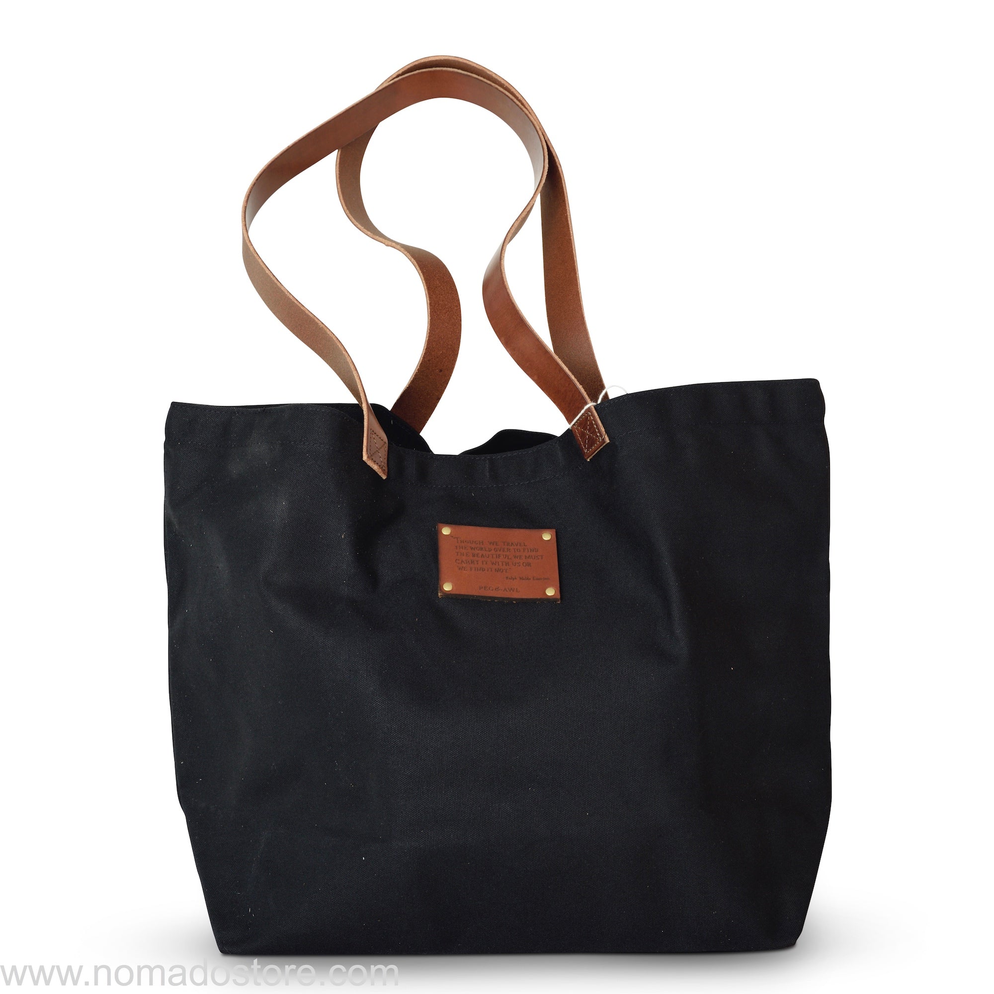 Peg and Awl The Seaside Tote - Brown / Emerson Quote - NOMADO Store 