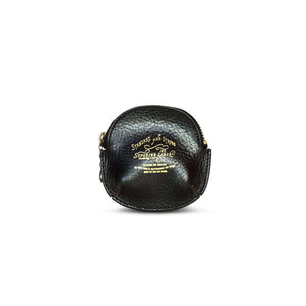 【超希少 初期】black means LEATHER COIN CASE Superior Labor zip coin case (5 colours) - NOMADO Store