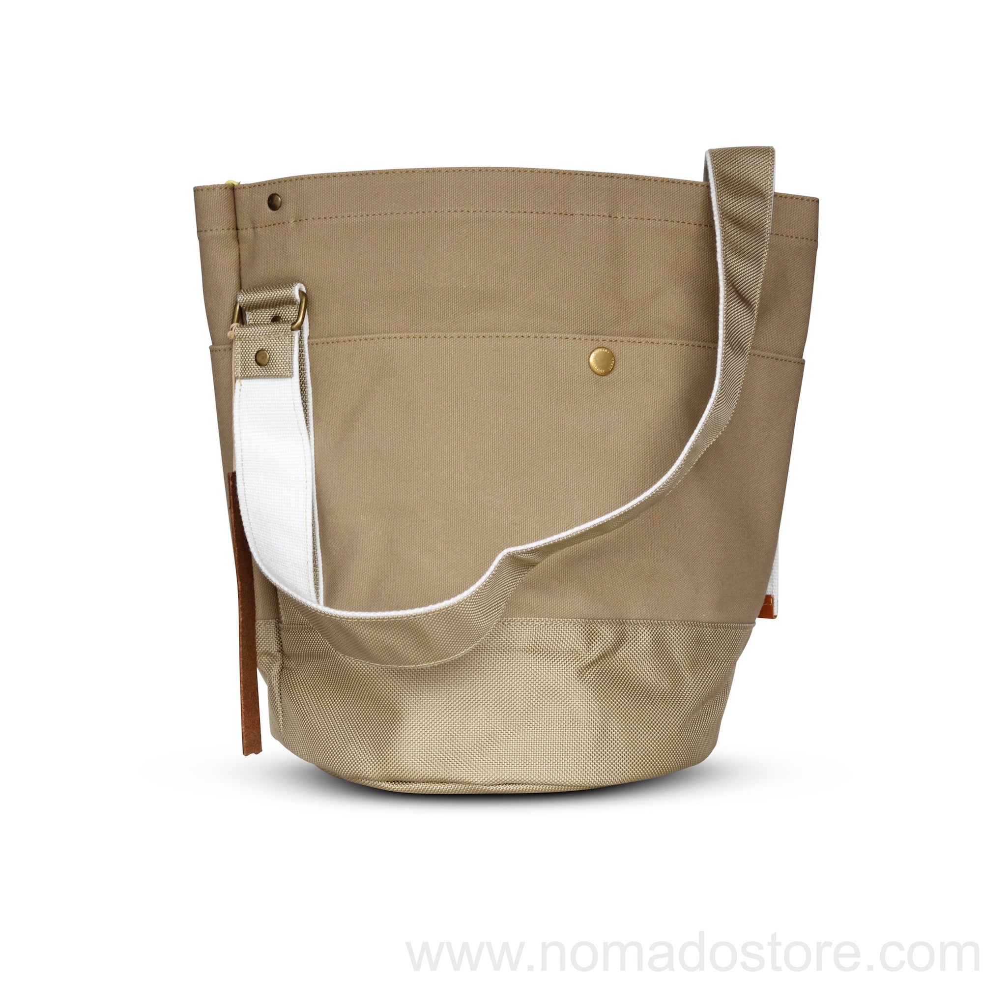 Marineday Roots Bucket Shoulder Bag (Beige) - NOMADO Store 