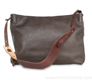 .urukust Leather Shoulder Bag L Dark Brown - NOMADO Store 