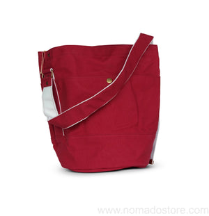 Marineday Roots Bucket Shoulder Bag (Red) - NOMADO Store 