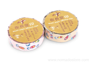 Classiky KOKESHI Doll Masking Tape 1 piece pack (Pink or camel) - NOMADO Store 