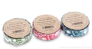 Classiky Forest of Squirrel Masking Tape 1 piece pack (Navy, green, red)) - NOMADO Store 