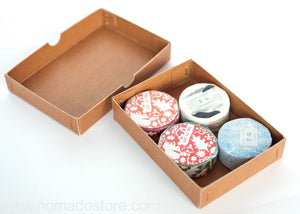 Classiky Wax Covered Paper Lid Box (3 sizes) - NOMADO Store 