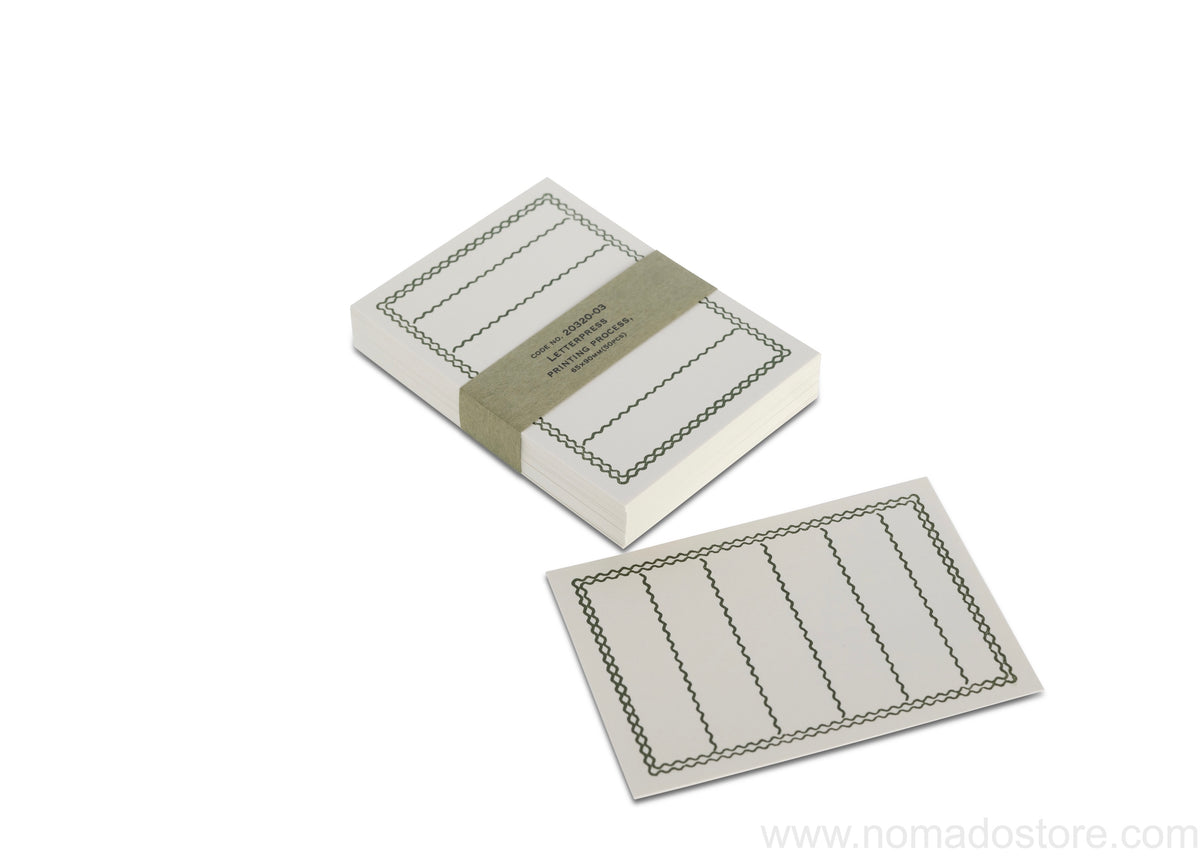 Classiky Letterpress Memo Cards (Dark green) 50pcs - NOMADO Store 