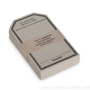 Classiky Letterpress Label Card (2 colours) 40pcs - NOMADO Store 