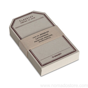 Classiky Letterpress Label Card (2 colours) 40pcs - NOMADO Store 