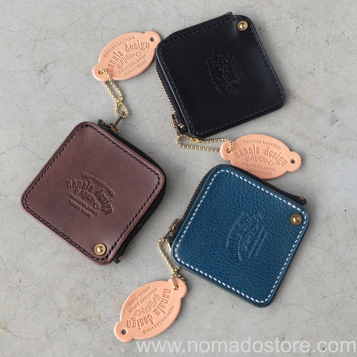Nanala Design Leather Mini Zip Coin Case (3 colours) - NOMADO Store 