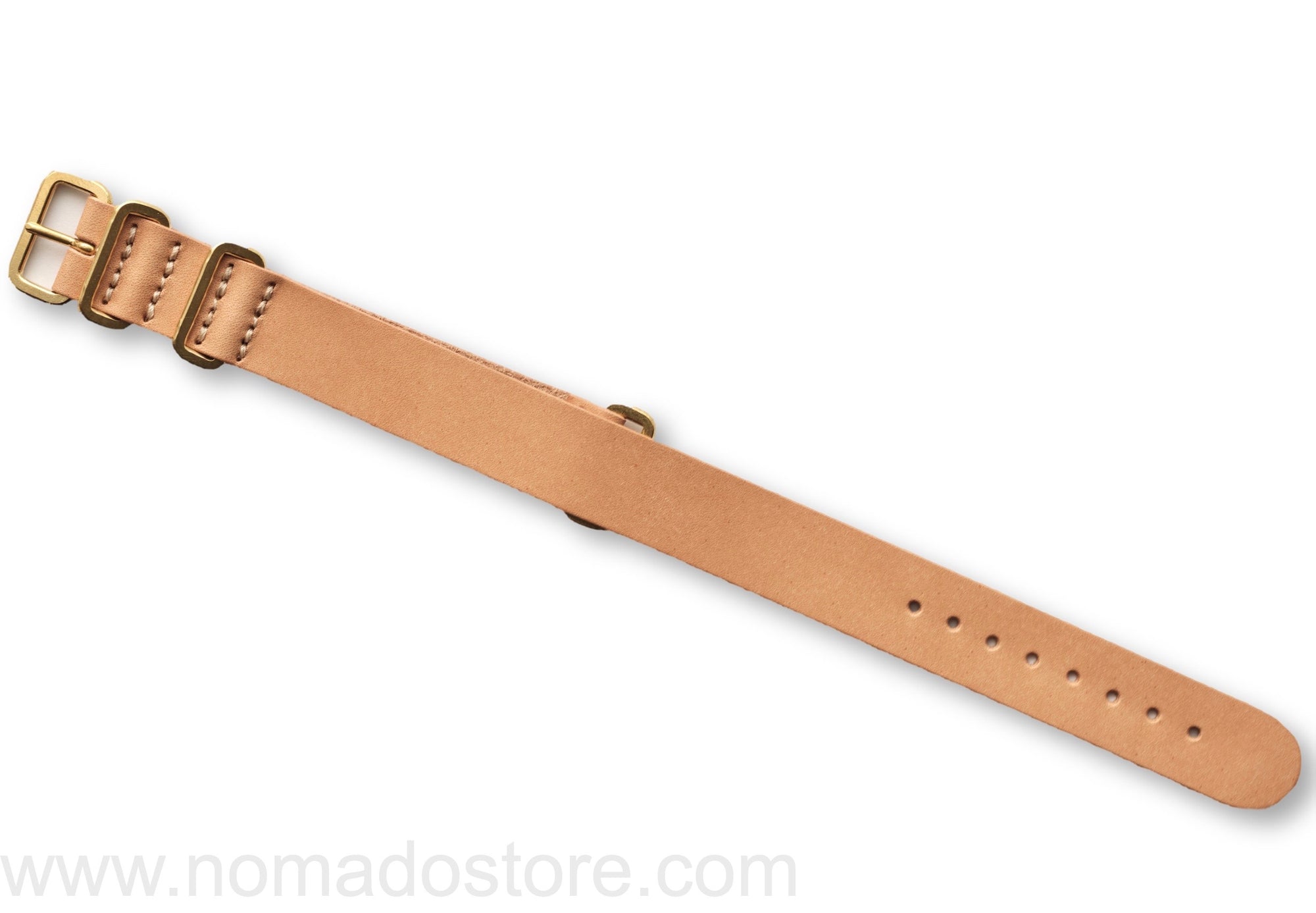 Superior Labor NATO type luxury leather watch strap, solid brass fittings (5 colours) - NOMADO Store 