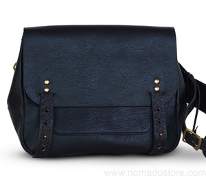 Nanala Design Small Postman Bag (Dual Strap) - Black PRE-ORDER - NOMADO Store 